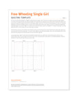 Free-Wheeling Single Girl quilting template