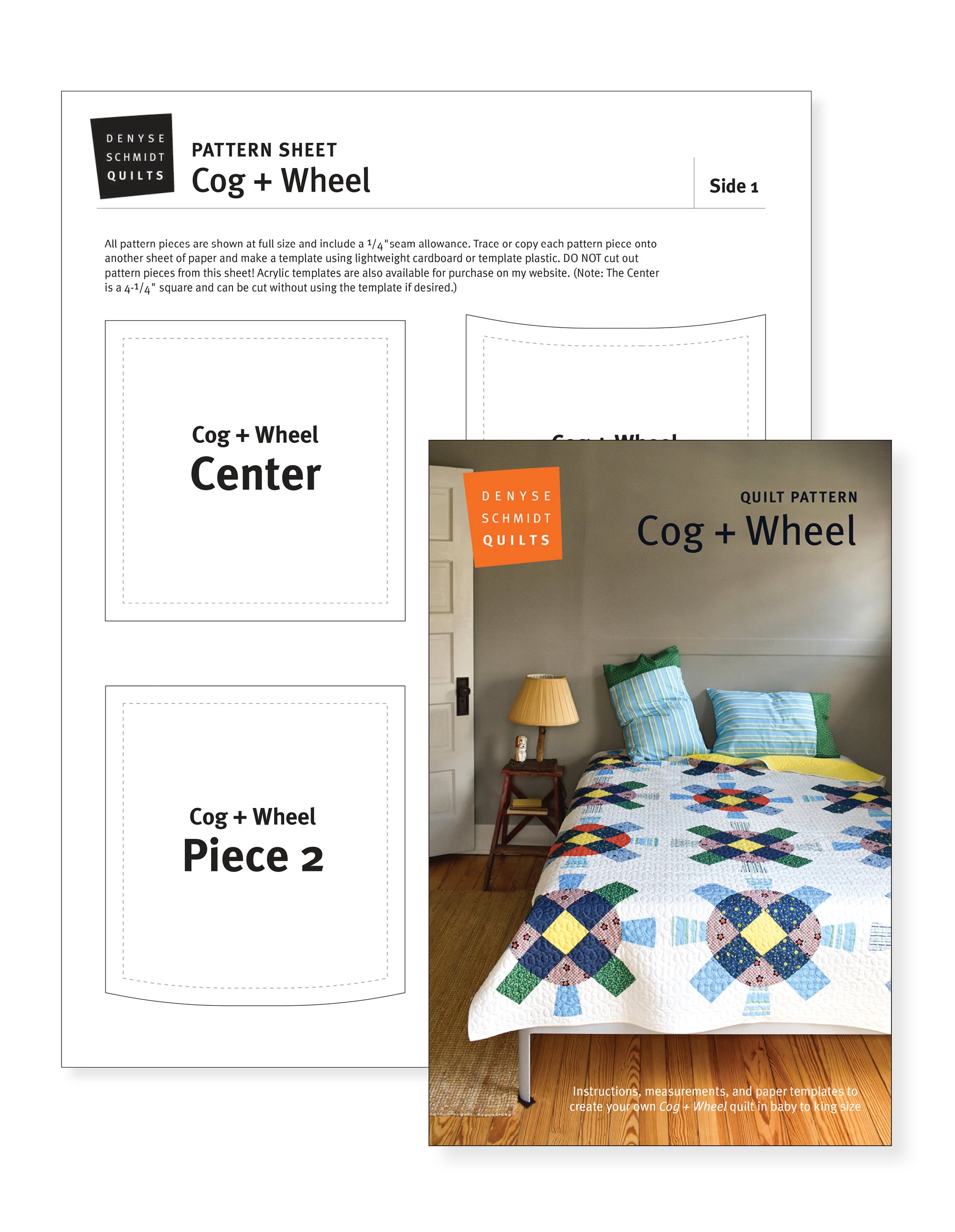 Cog + Wheel quilt pattern
