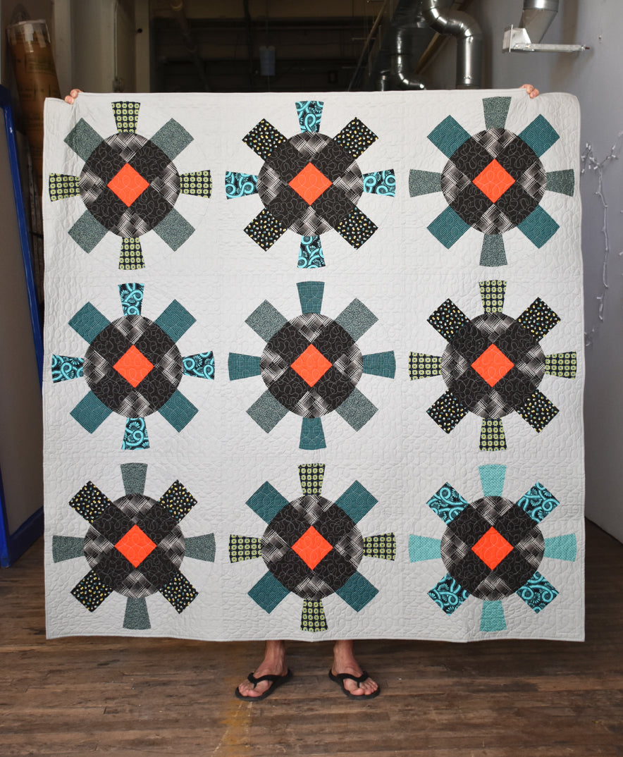 Cog + Wheel quilt pattern